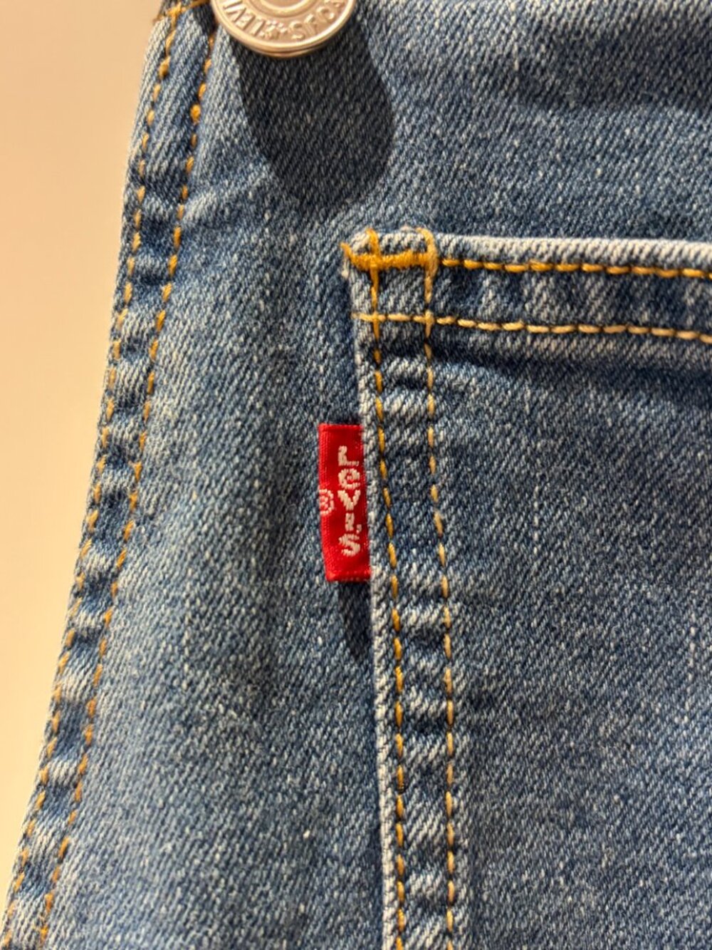 Levi's Overalls Kids Size 7 Medium Wash - Picture 6 of 9